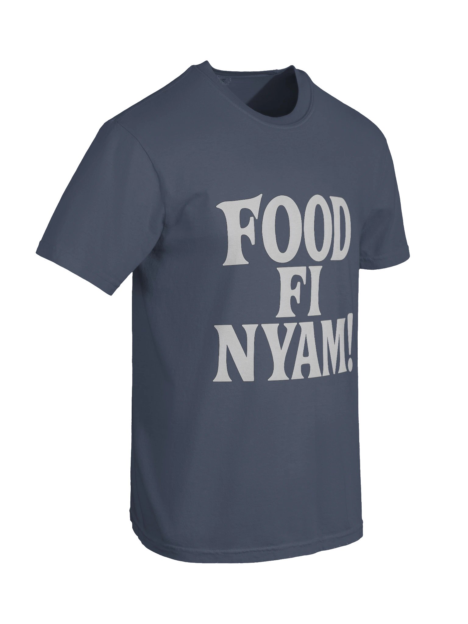 Bold 'FOOD FI NYAM!' Graphic T-Shirt product image (77)