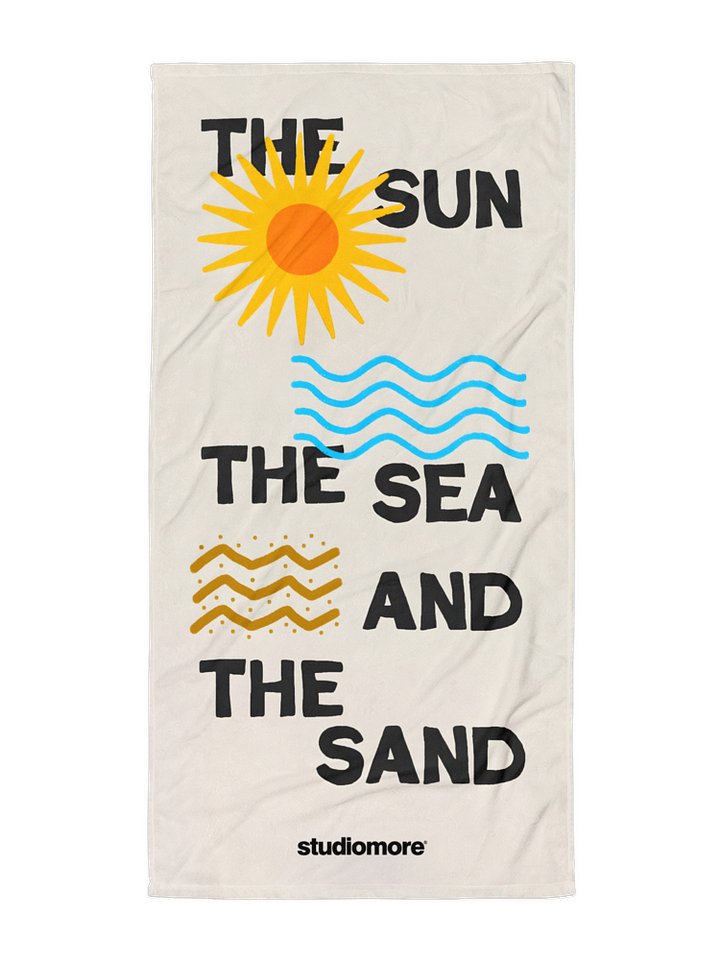 The Sun The Sea and The Sand Beach Towel product image (1)
