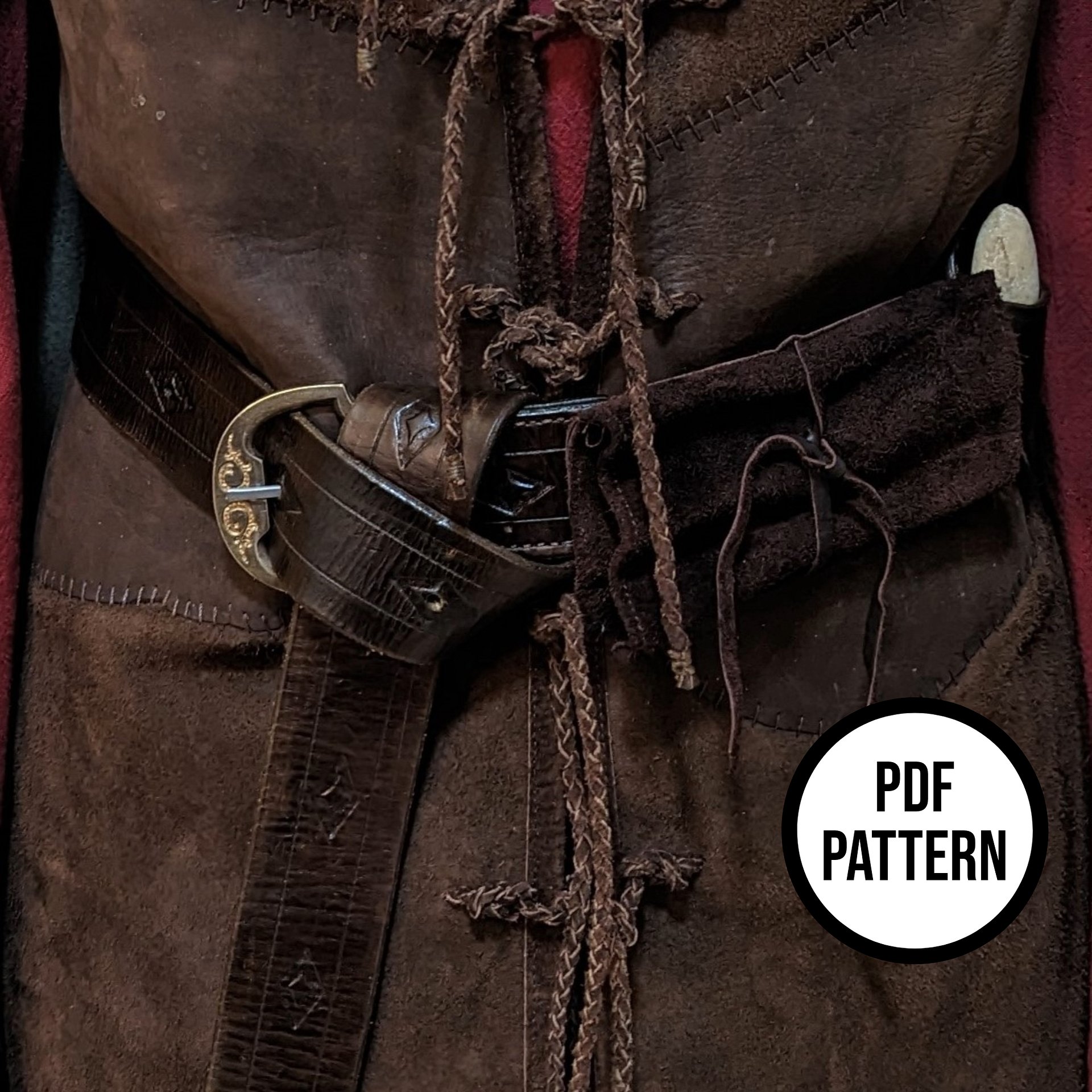 Aragorn Cosplay Belt Pattern (includes accessories!) - PDF Pattern for Leathercraft product image (8)