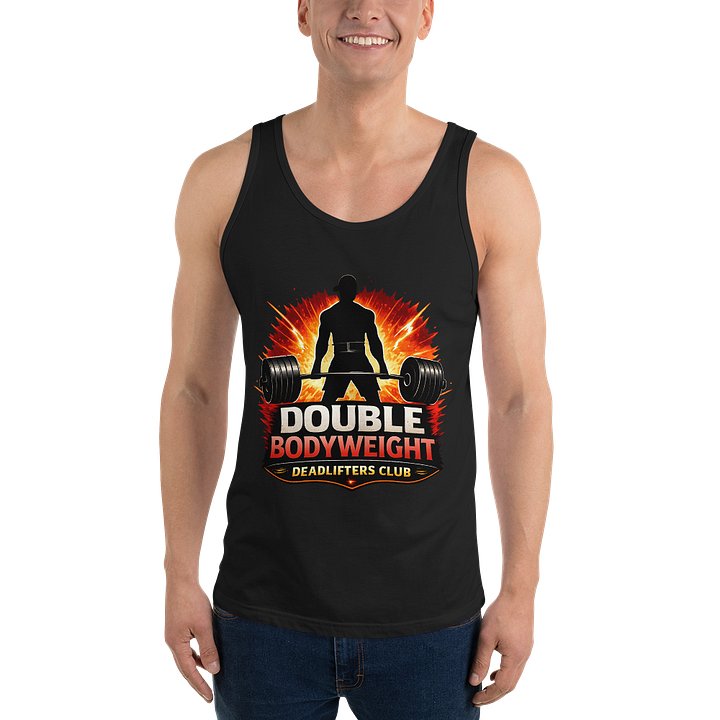 Double bodyweight deadlift male muscle tank product image (1)