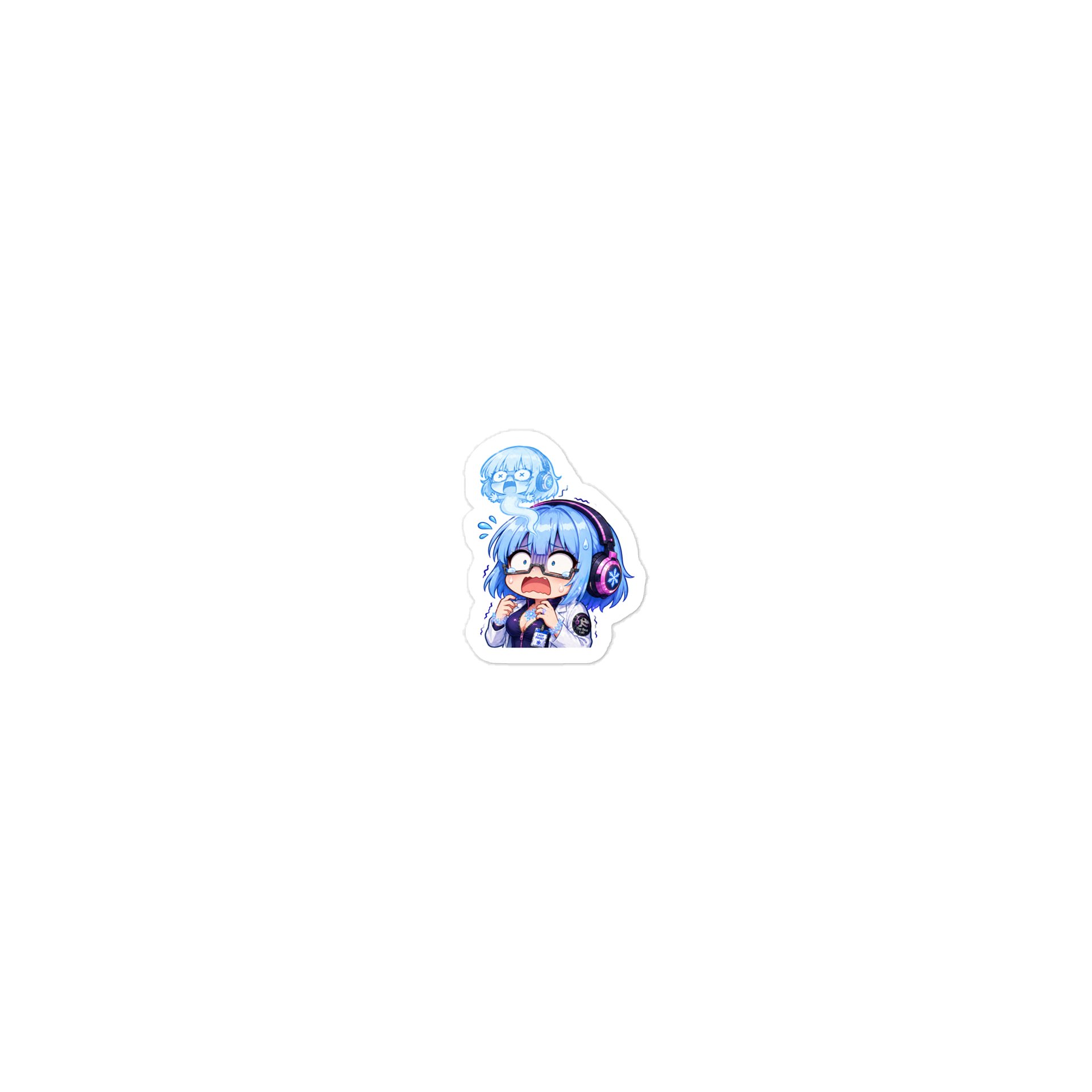 Lady Frost Scared Ghost Emote - Die Cut Sticker product image (2)
