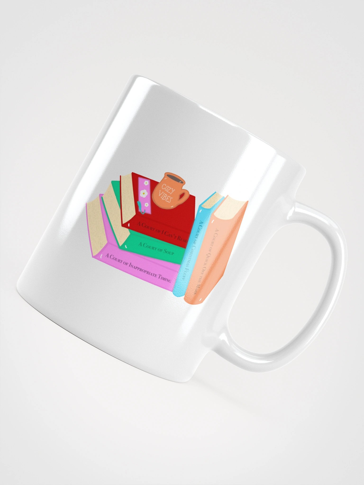 Cozy Book Lovers Book Stack with Book Titles Mug product image (5)