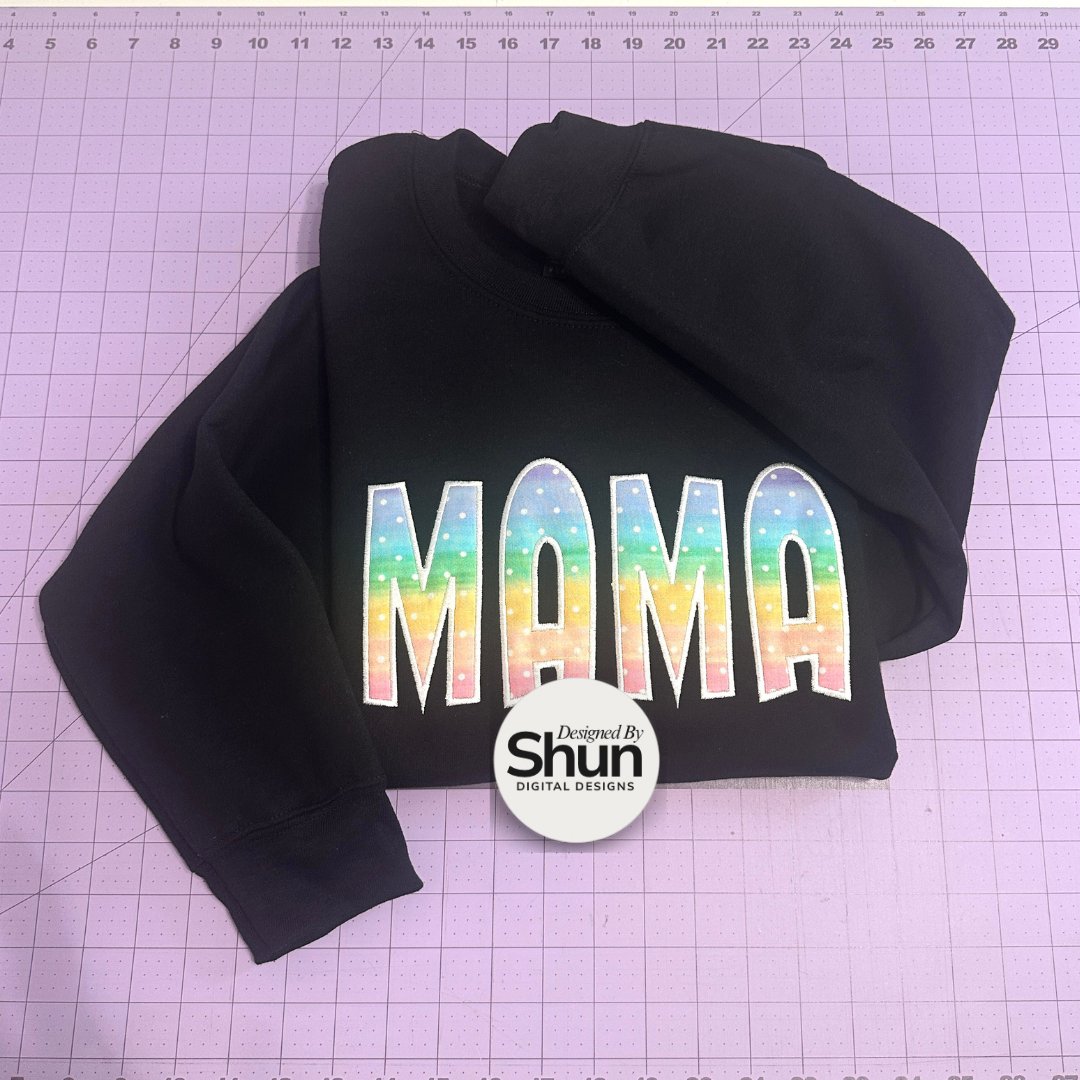 Mama Applique Embroidery Design product image (2)