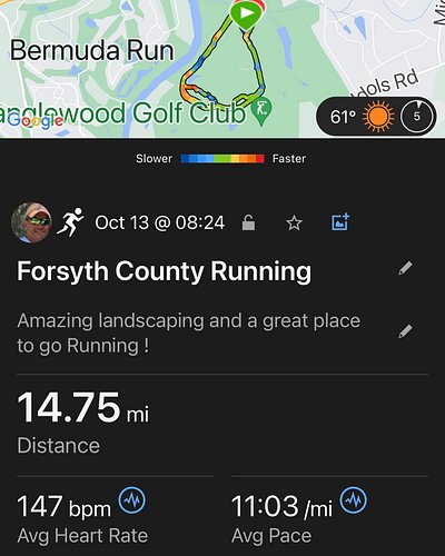 Amazing run in Tanglewood Park in Clemons NC  I highly recommend it.  #explorenorthcarolina #tanglewood
