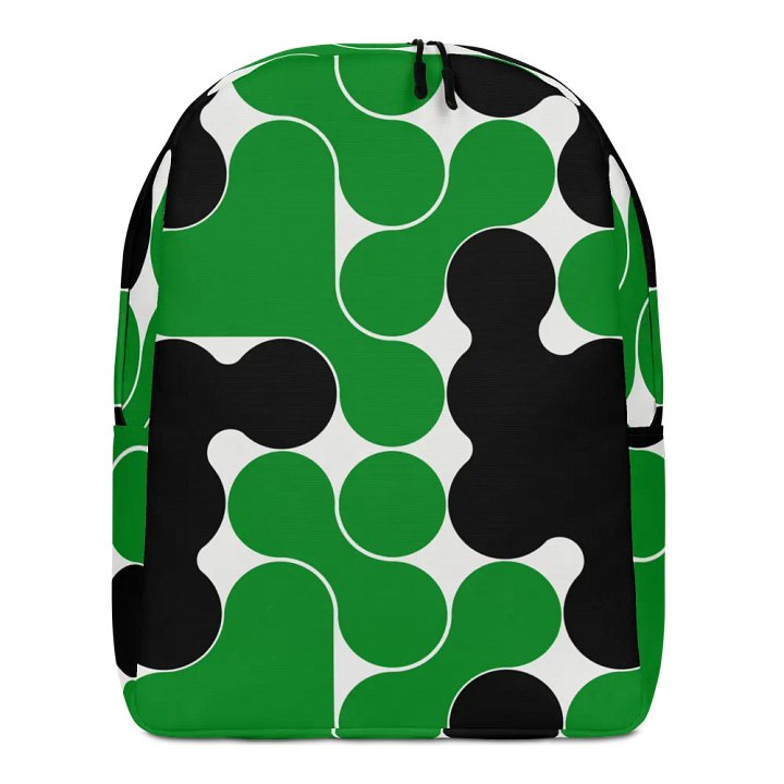Green & Black Circles All-Over Print Minimalist Backpack product image (1)