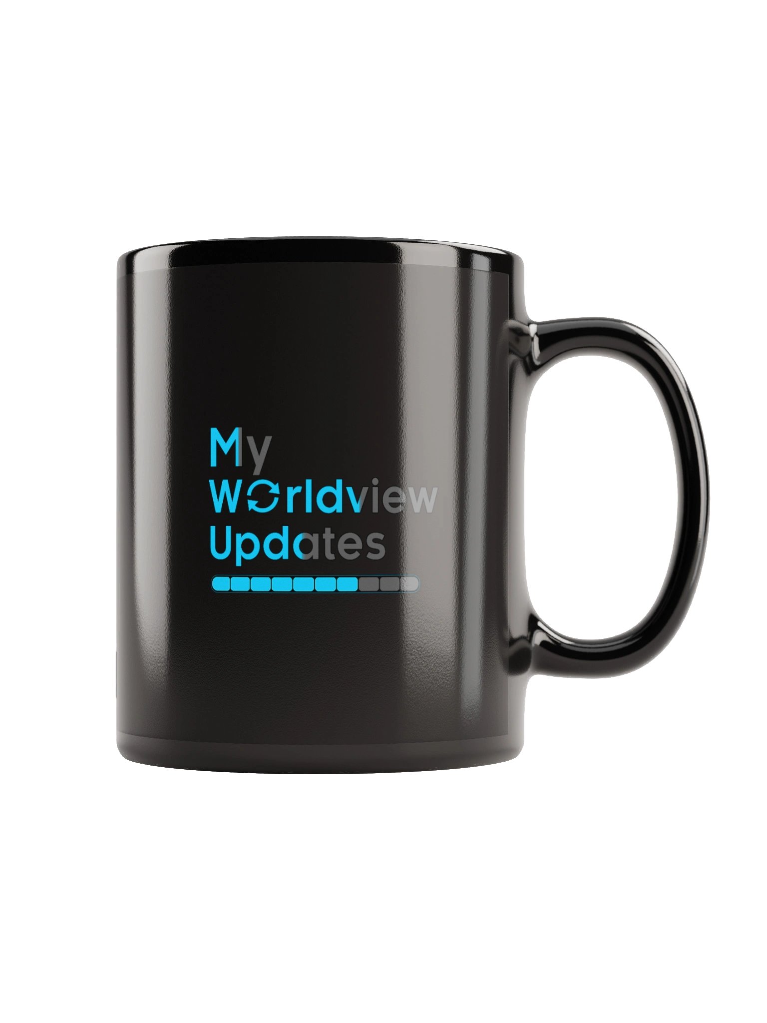 My Worldview Updates - Black Glossy Mug product image (3)