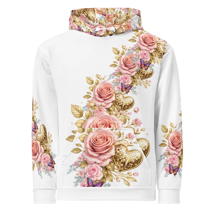 Pink Rose Garland All-Over Print Hoodie product image (1)