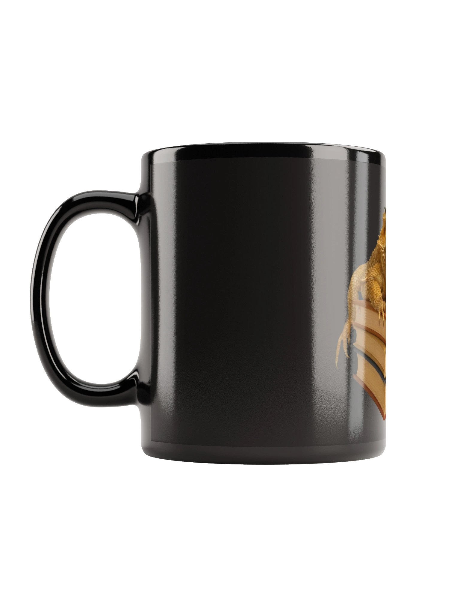 'BOOK WORM' BLACK MUG product image (6)