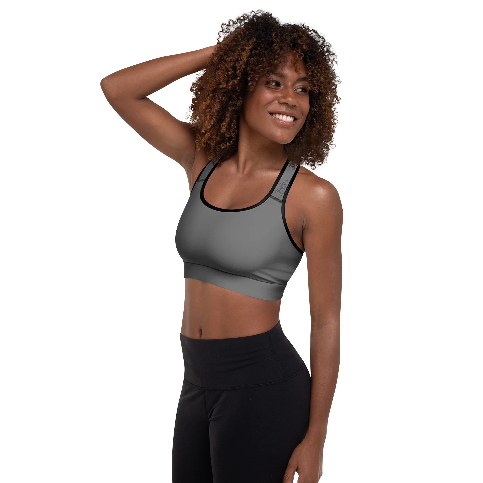 Gun Metal Grey | Padded Sports Bra product image (5)