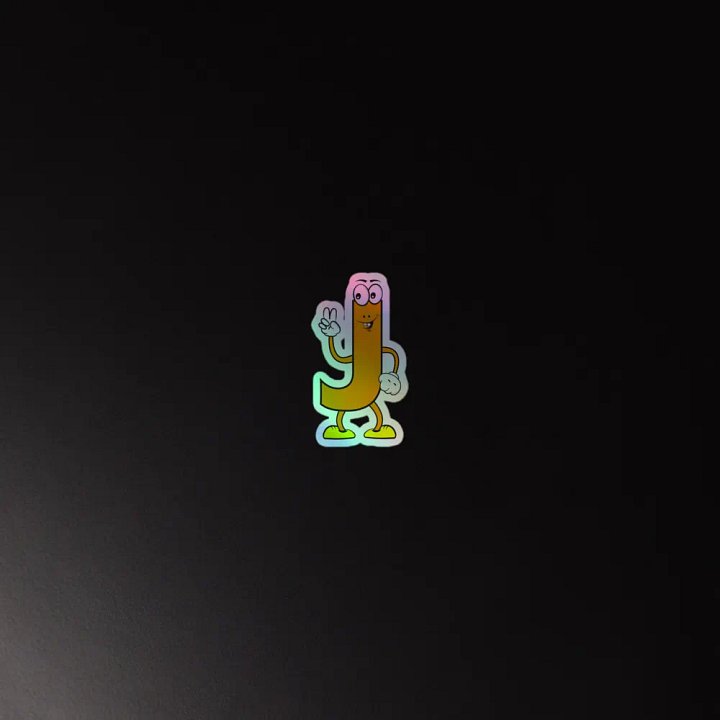 J Holographic Cartoon Character Sticker product image (4)