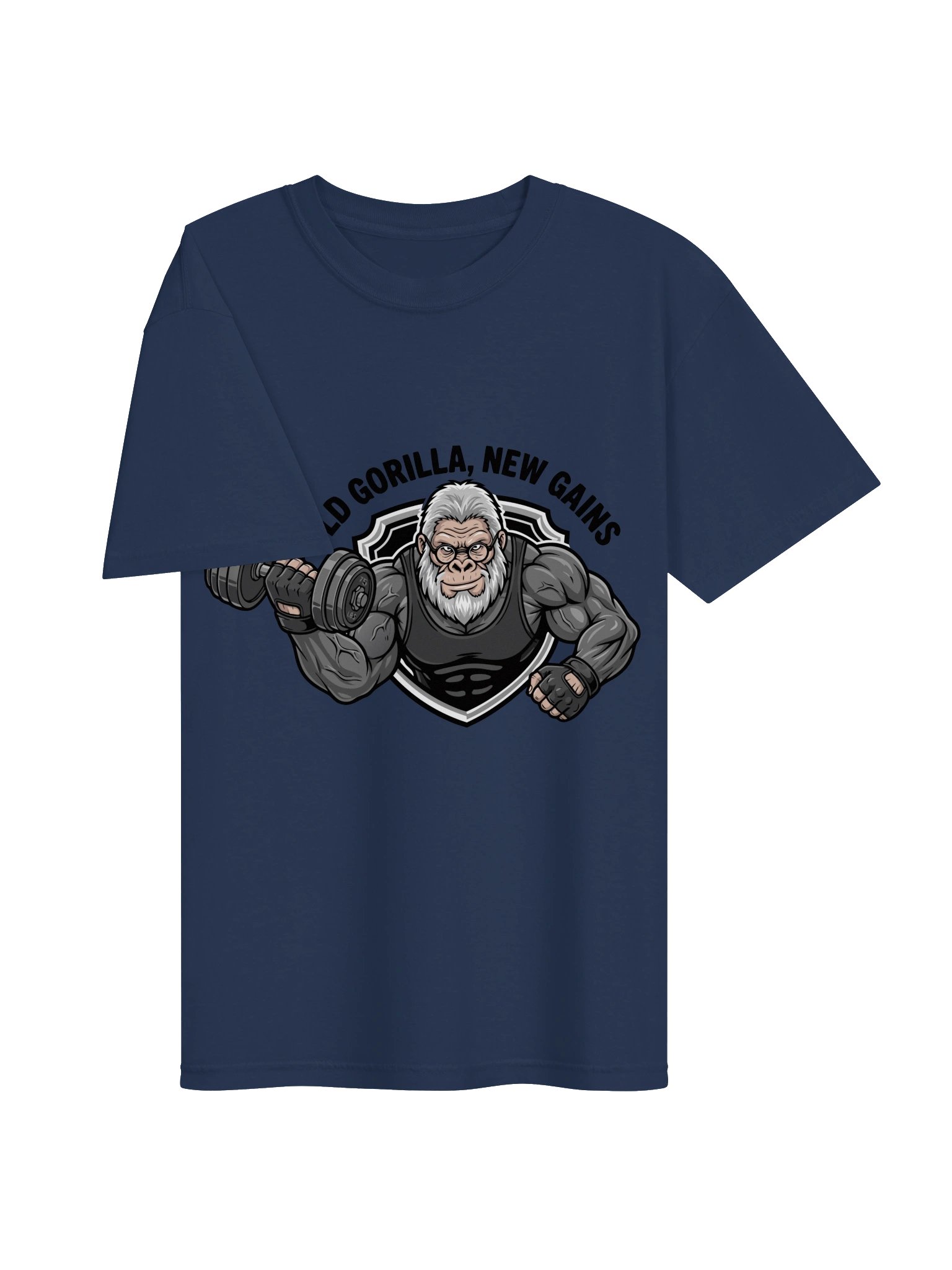 Old Gorilla, New Gains - Funny Bodybuilder T-Shirt product image (2)