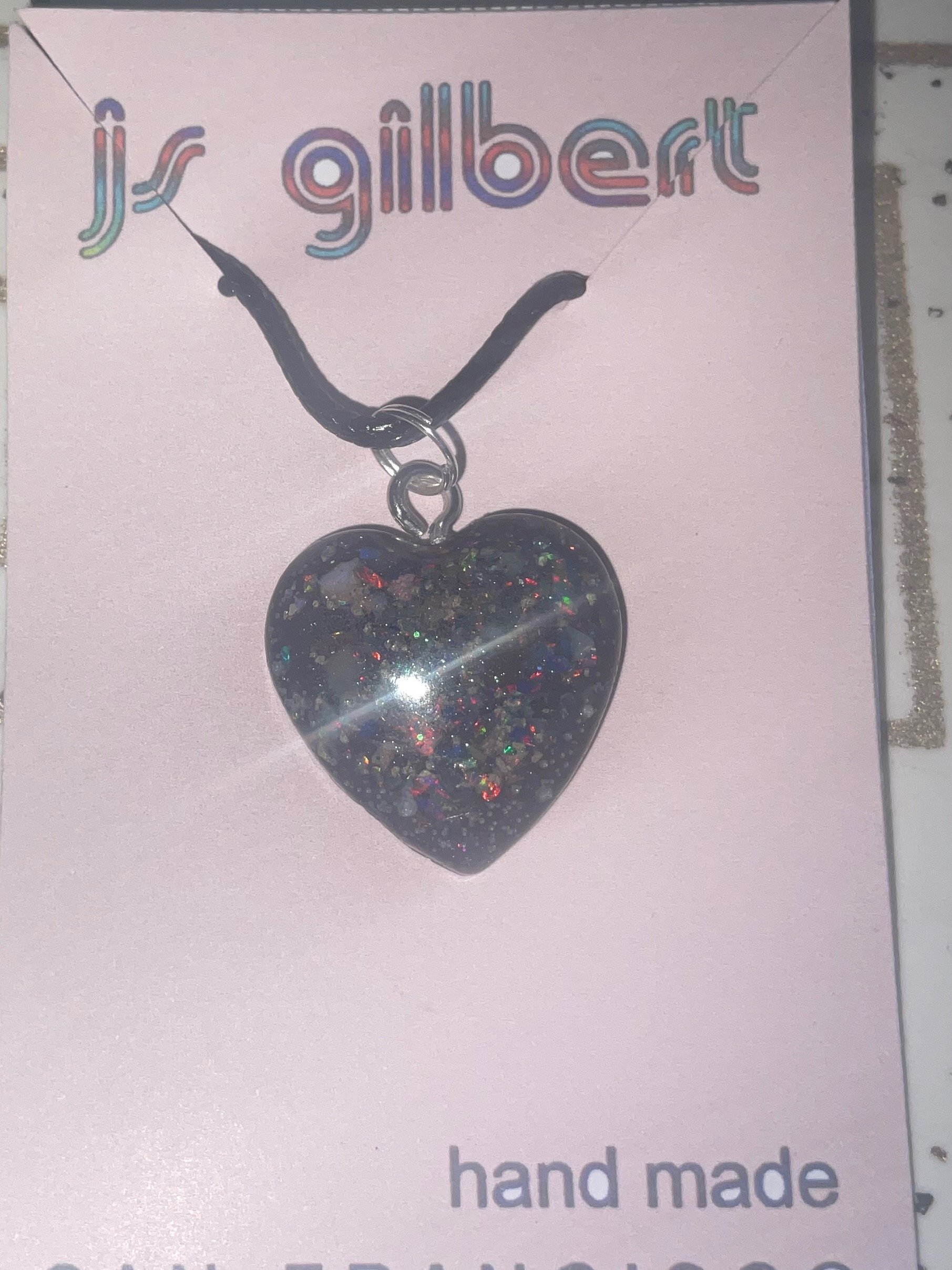Medium Size Opal Heart Pendant product image (1)