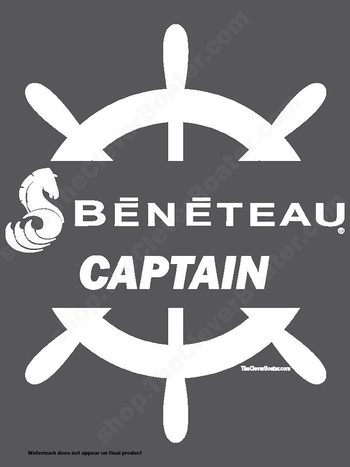 Beneteau Captain - T-Shirt - Dark Shirt w/White Logo product image (2)