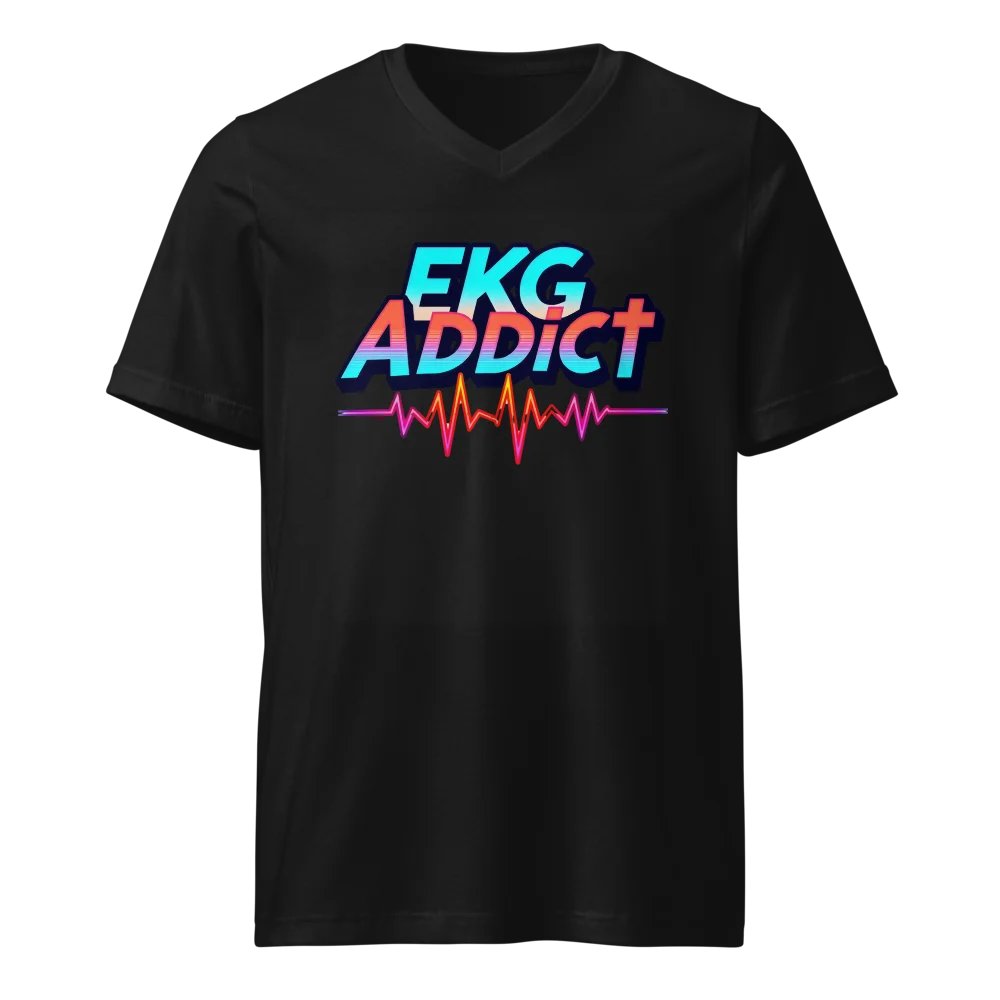 EKG Addict V-Neck Tee product image (1)
