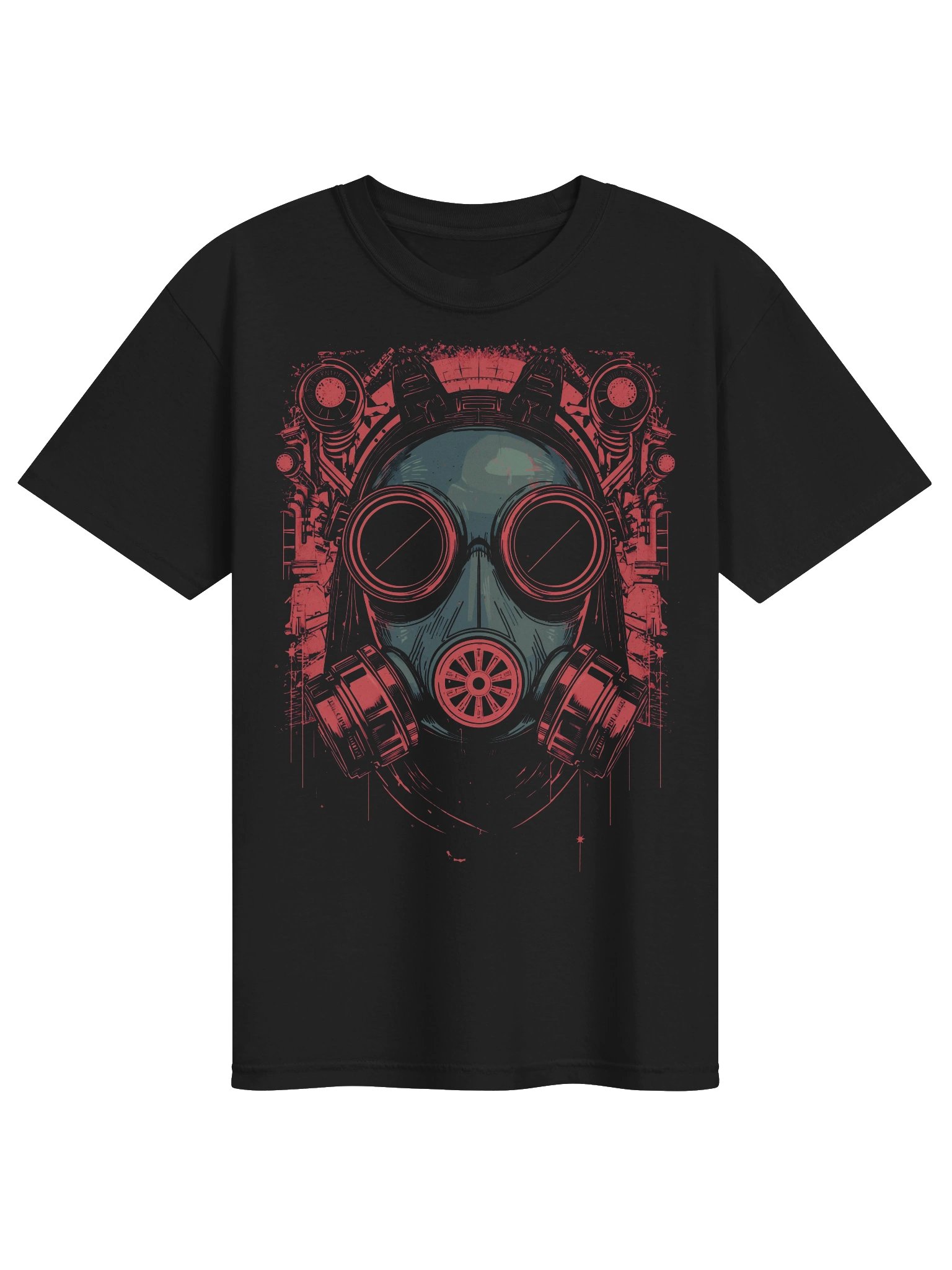 Red Reactor Gas Mask Heavyweight T-Shirt product image (1)