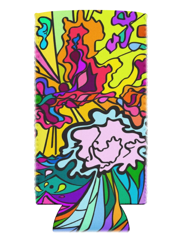 Vibrant Swirls Can Cooler - Wave at Sunset product image (6)
