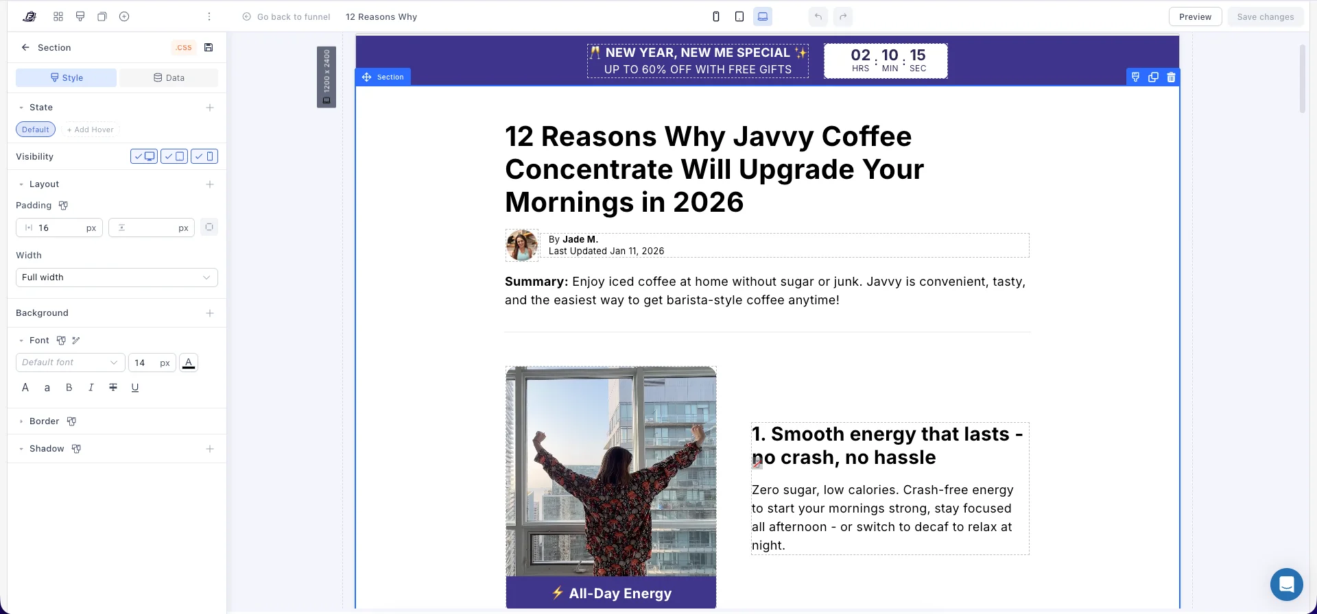 Javvycoffe Listicle Page | Funnelish Template product image (2)