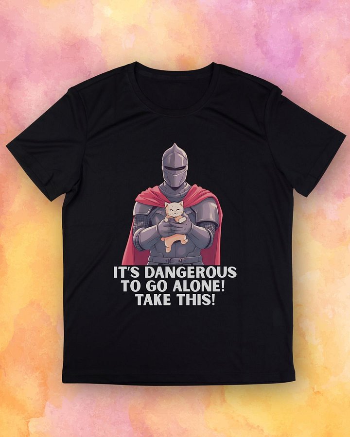 It's Dangerous To Go Alone! Take This Cat T-Shirt product image (1)
