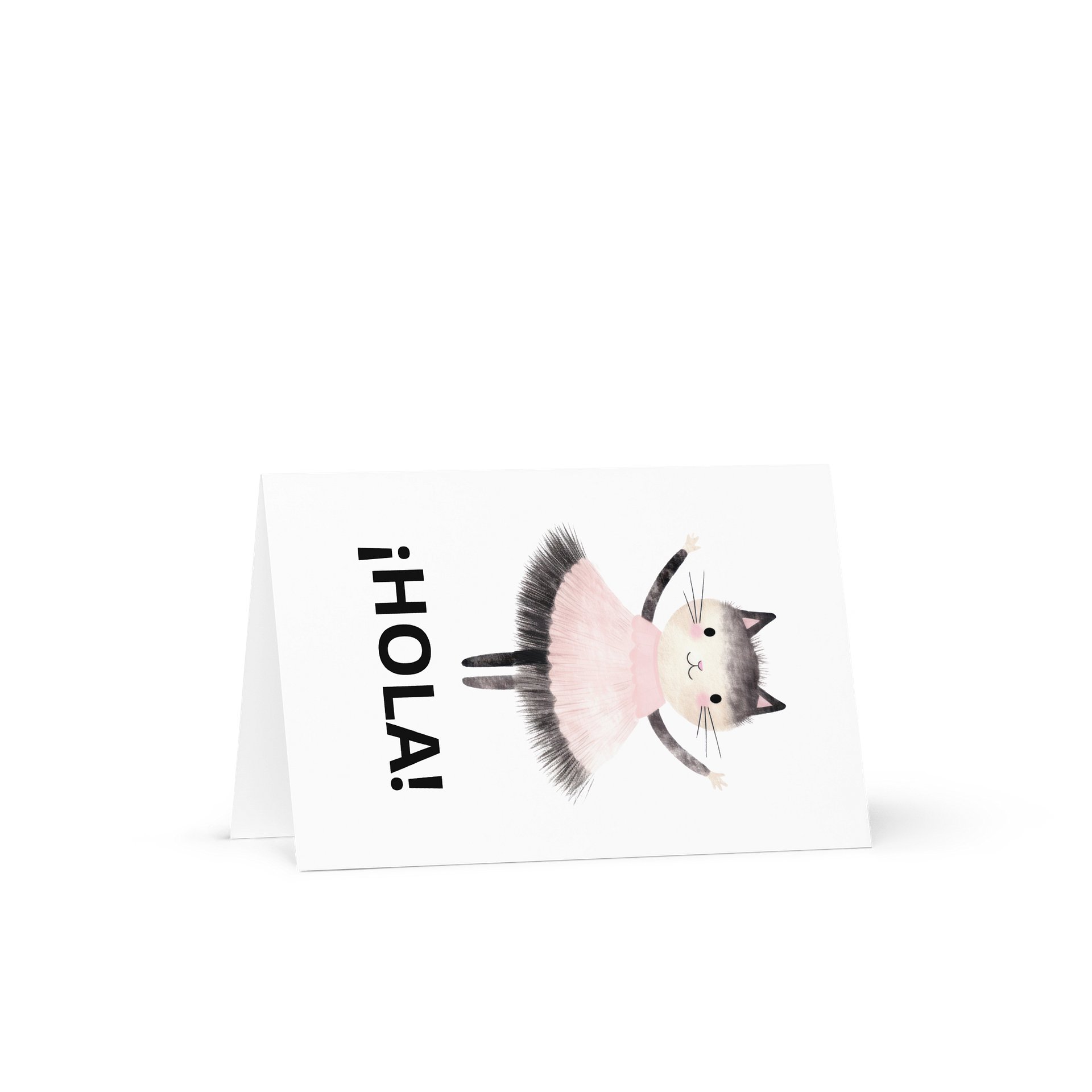Hola! Pretty in Pink Kitty Greeting Card product image (2)