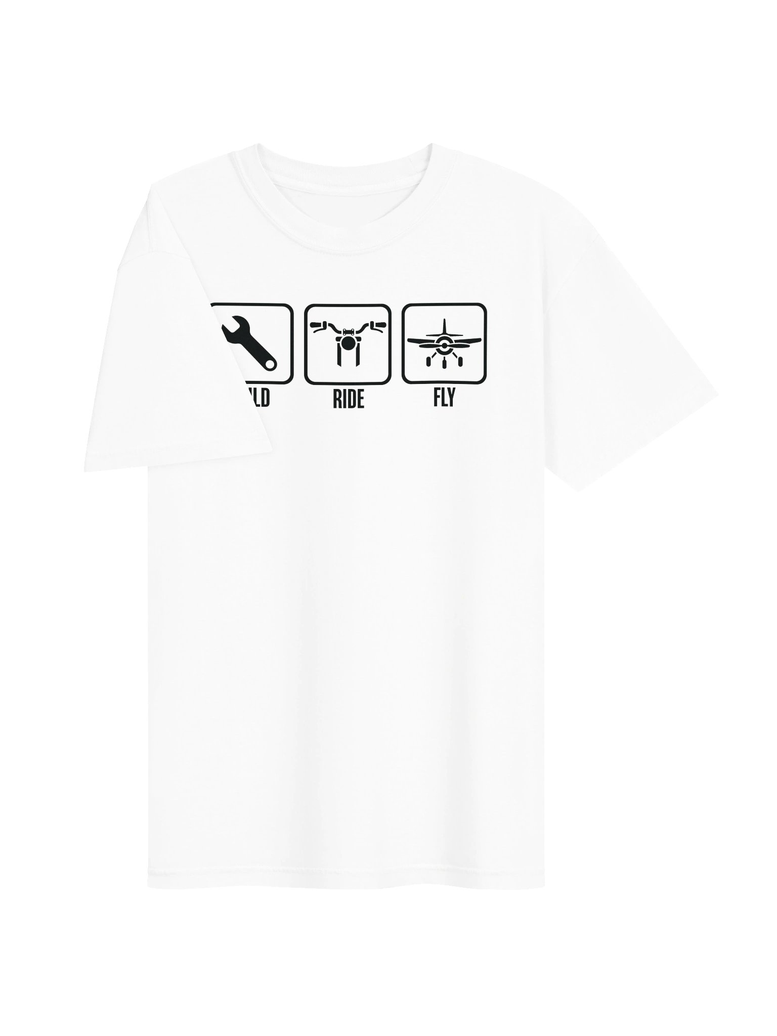 Build-Ride-Fly Tee White product image (3)