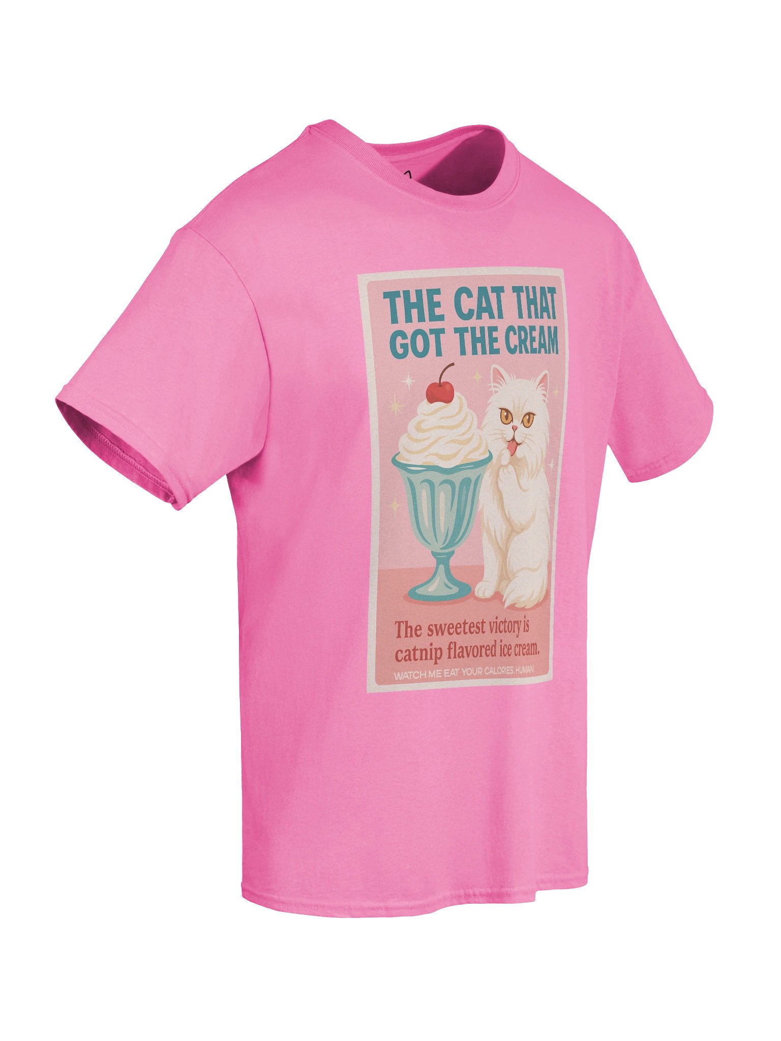 The Cat That Got the Cream Catnip Flavored Ice Cream Boxy Fit Unisex T-Shirt product image (70)