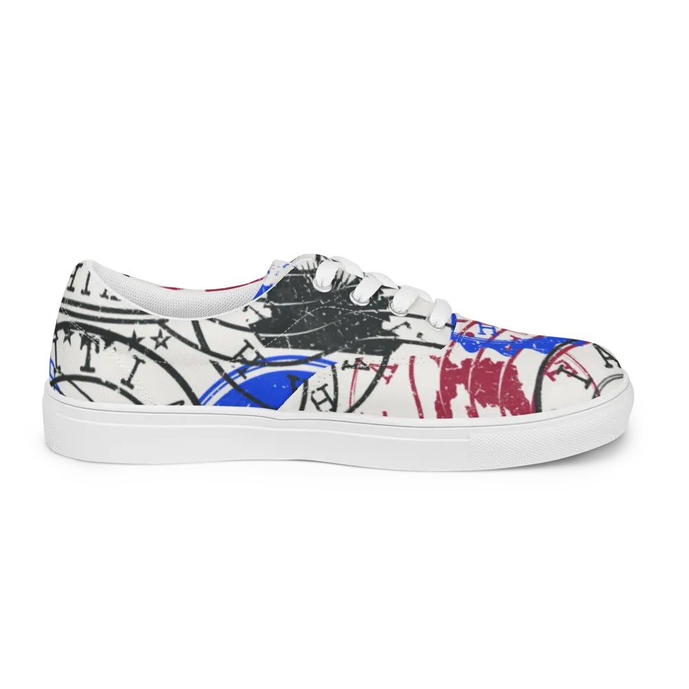 Haitian Stamp Collection Men's Canvas Shoes product image (6)