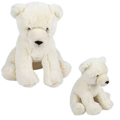 Cute 10" Earth Safe Polar Bear Plush - Soft Eco-Friendly Baby Stuffed Toy product image (2)