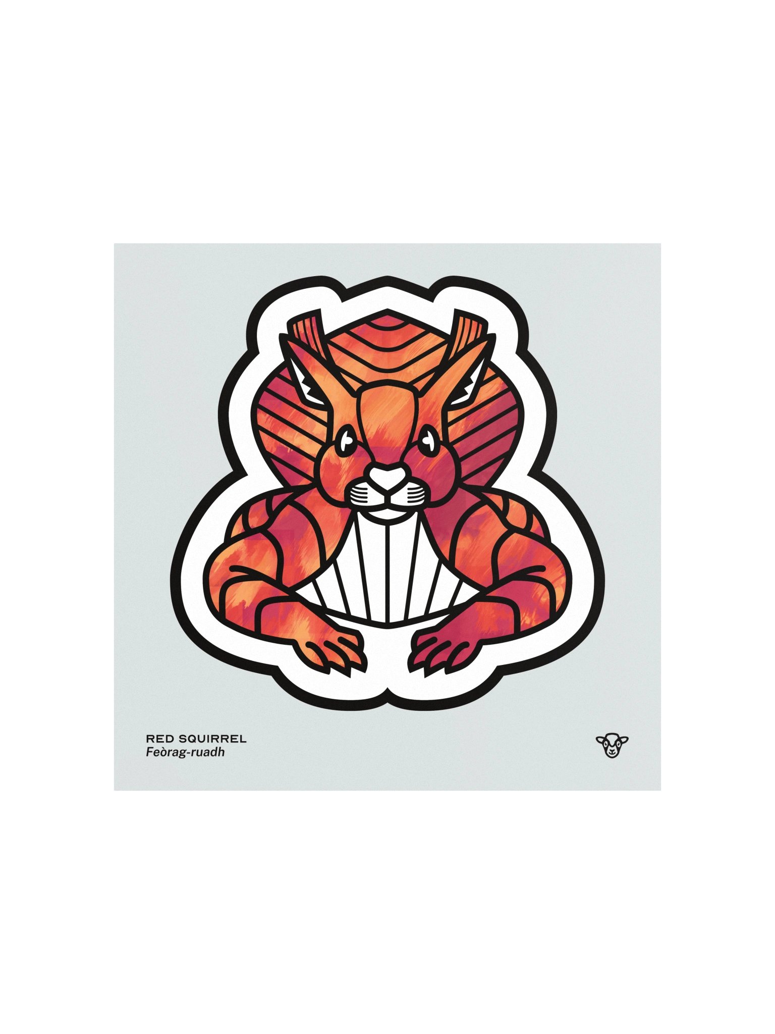 Red Squirrel Matte Square Print product image (1)