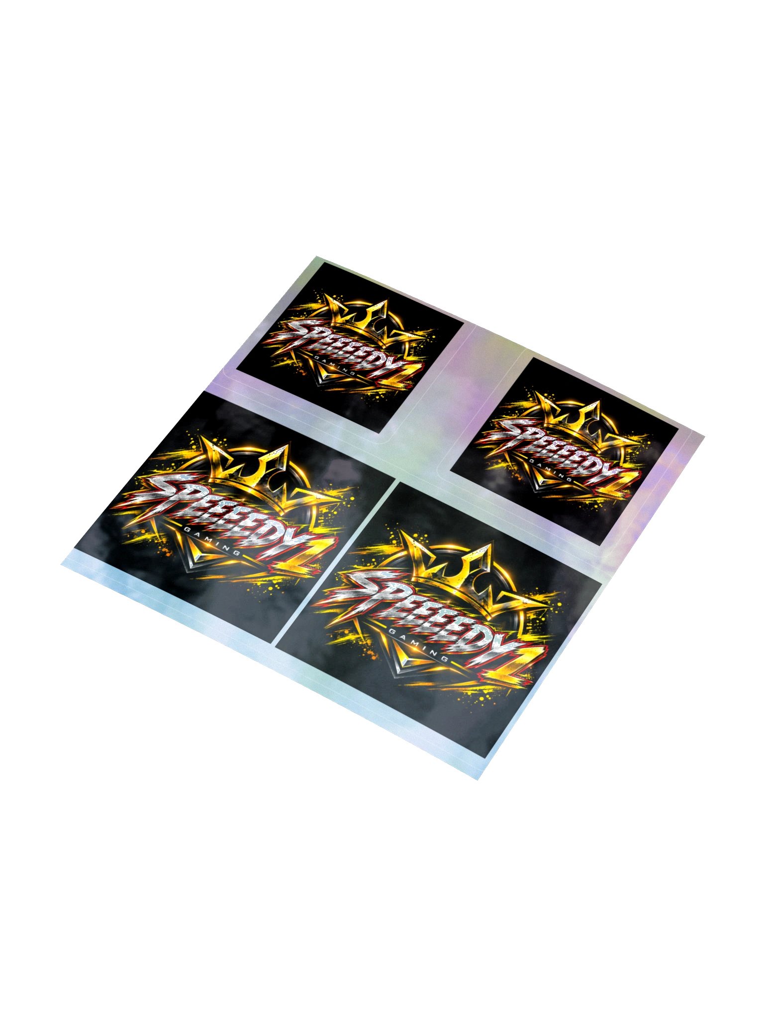 Speedy Gaming Crown Logo Holographic Sticker Sheet product image (7)