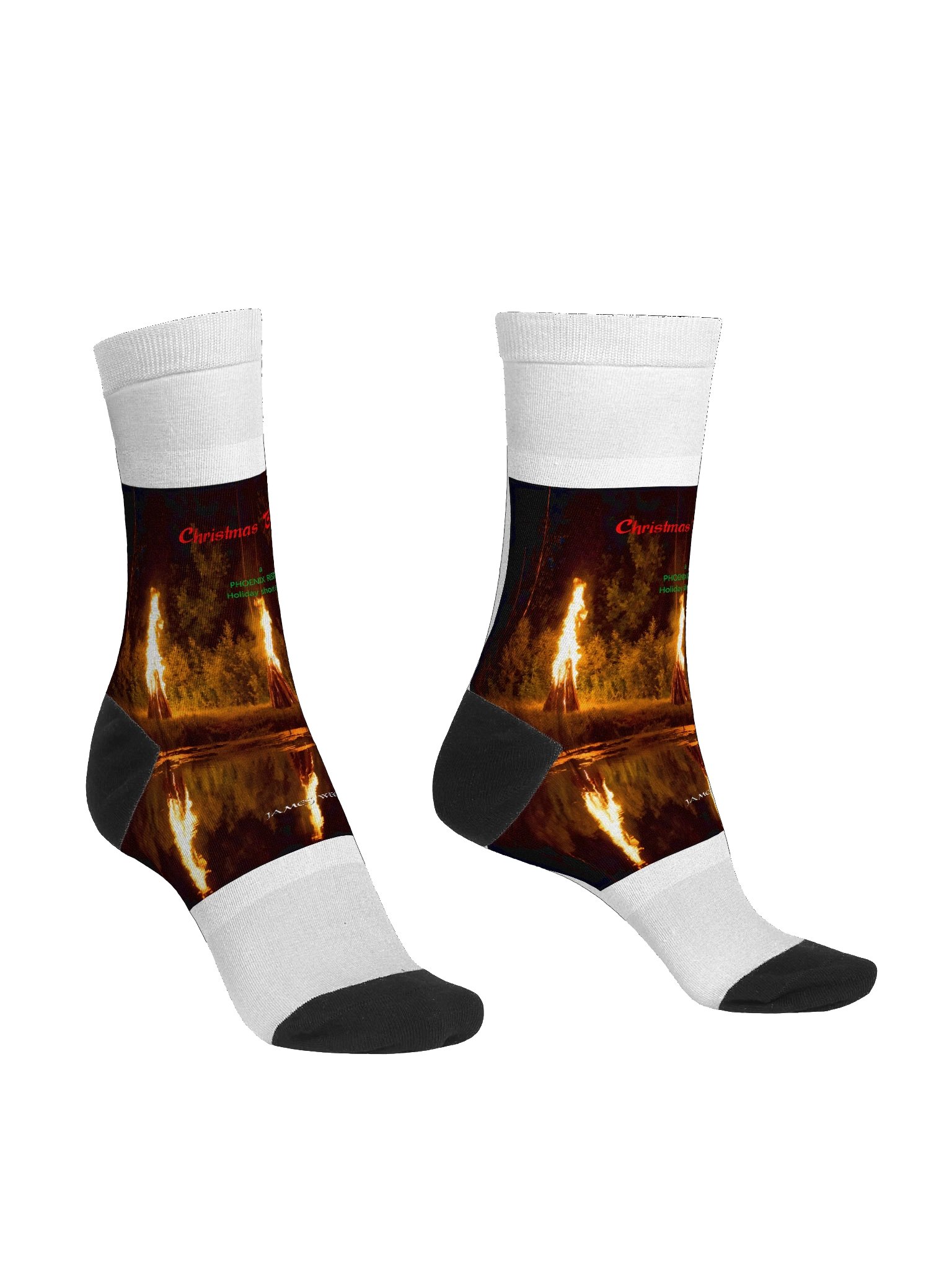 Christmas Bonfires EcoArt Crew Socks product image (3)
