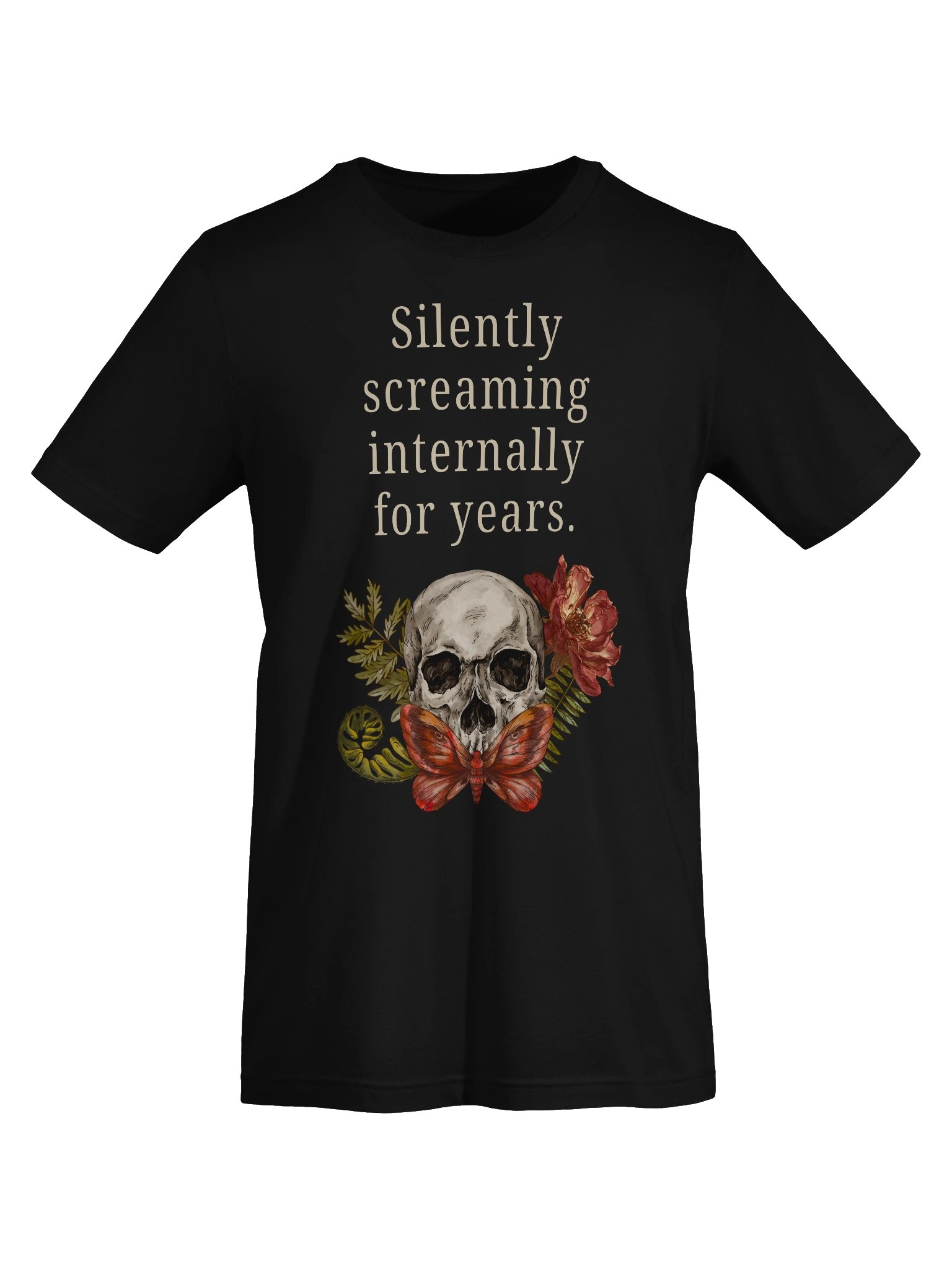 Silently Screaming Internally Shirt | Gothic Chronic Illness & Burnout Tee product image (5)