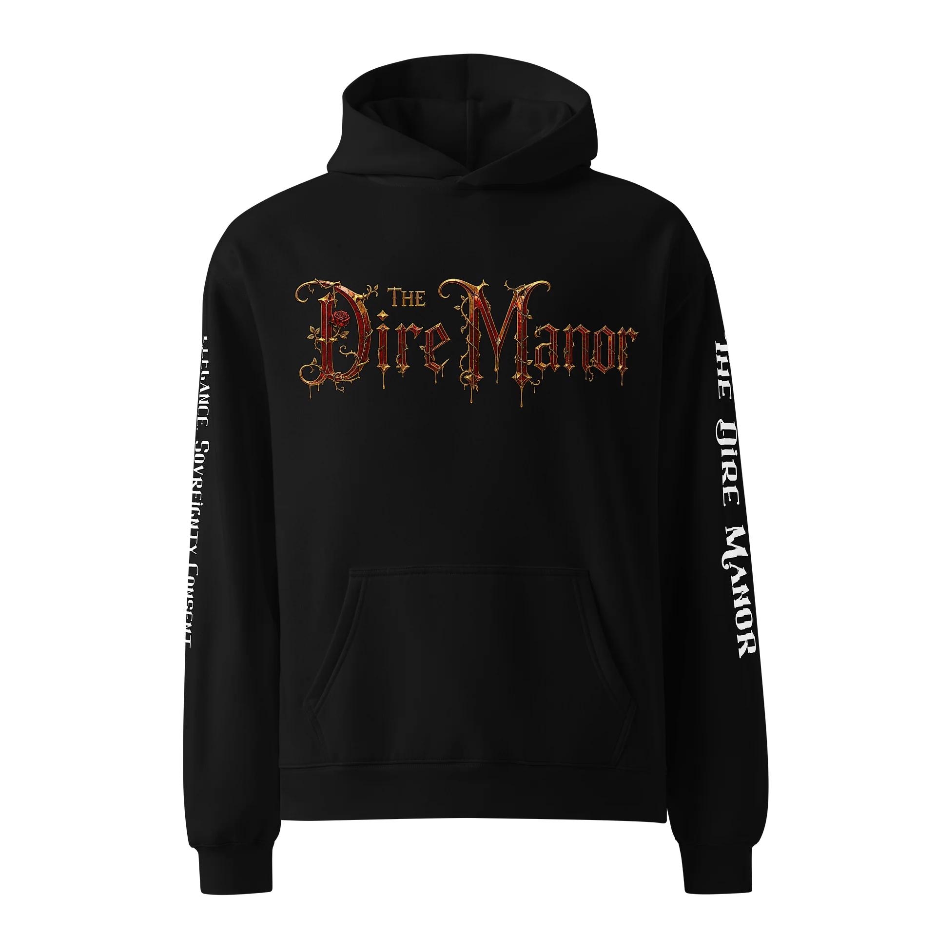 THE DIRE MANOR® — SOVEREIGNTY HEAVYWEIGHT STATEMENT HOODIE product image (1)