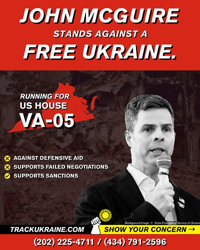 Virginian congressman @repjohnmcguire has took an open stance against sending aid to help Ukraine defending itself against Ru...