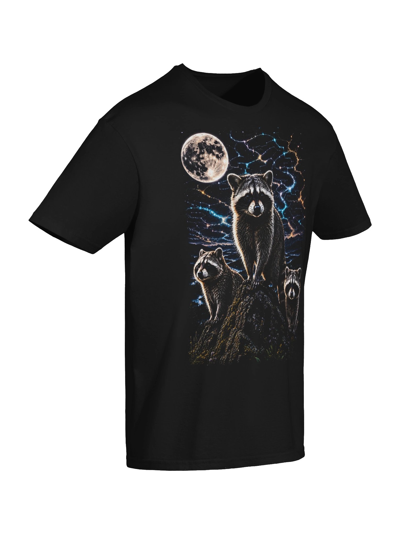 Raccoon Howling Moon Tshirt | Unexpected Legends Shirt product image (5)