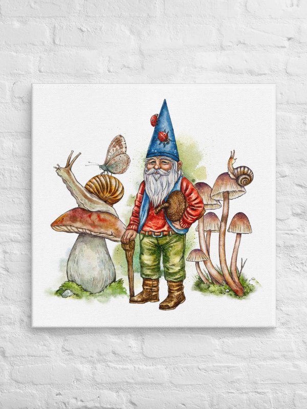 Gnome Mushroom Magic Canvas Art product image (1)