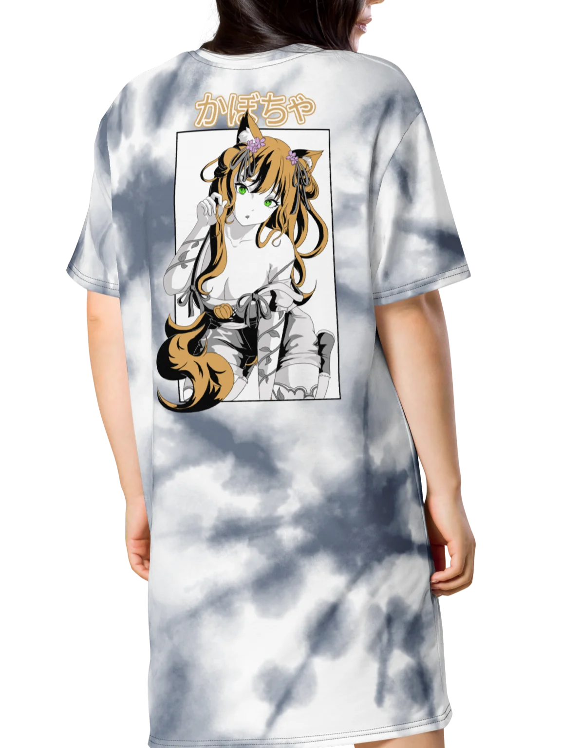 Pumpkin Petty Waifu Tie-Dye Shirt Dress product image (1)