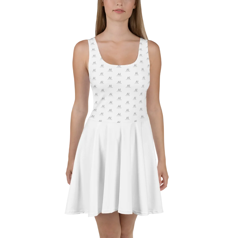 All White Patterned Skater Dress product image (1)
