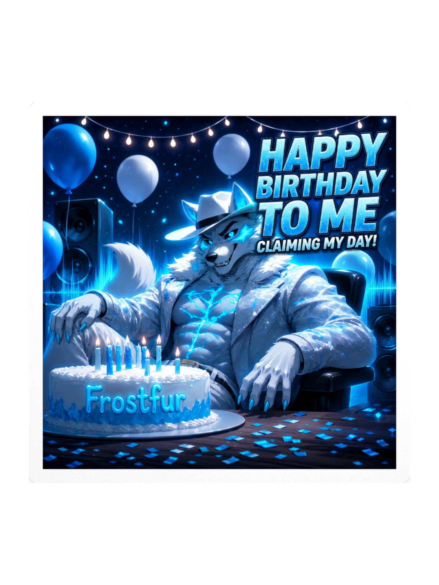 Happy Birthday to Me – Frostfur Sticker product image (1)