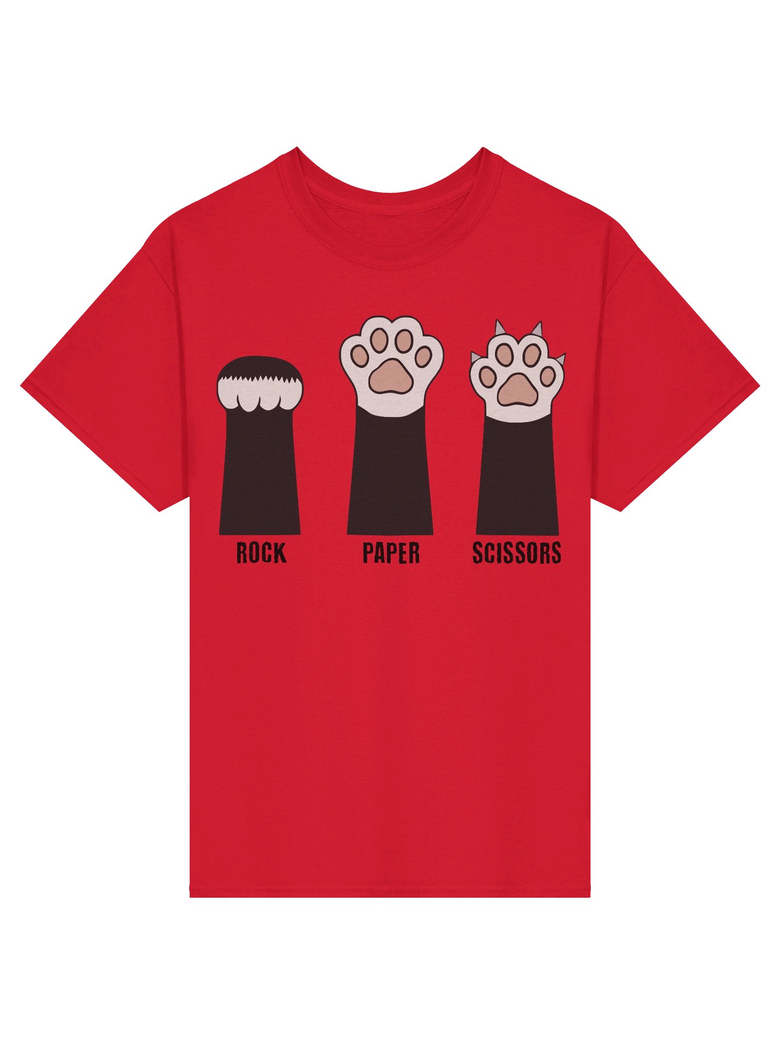 Rock Paper Scissors Cat Paw Meme Graphic T-Shirt product image (5)