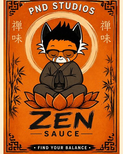 So my hotsauce sold out.  Yes my zen sauce is done.  Yes reordering.  And rebranding with new art.  Ahh yes.. find your balance.