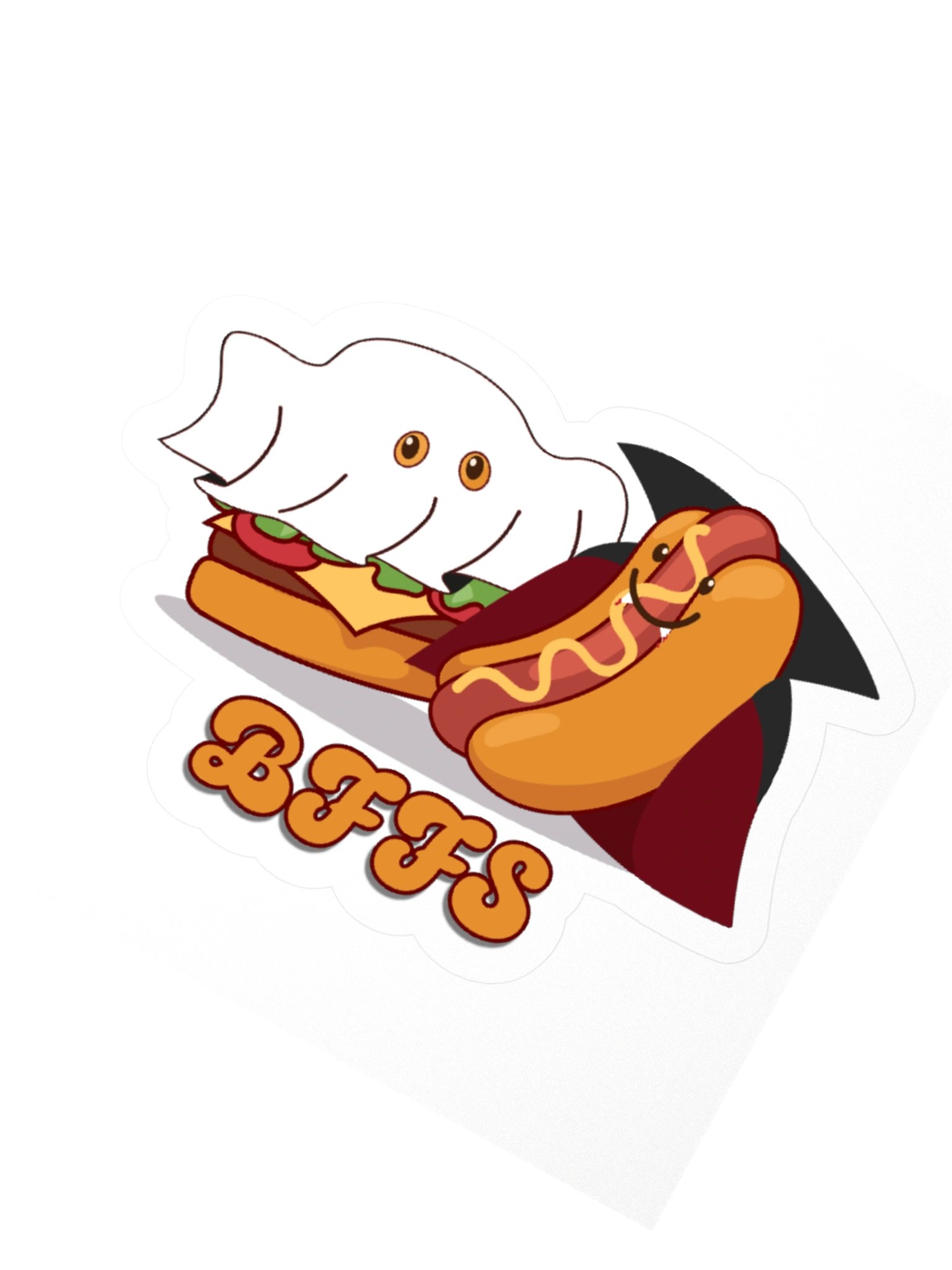 Halloween BFFS Stickers Hamburger and Hotdog product image (2)