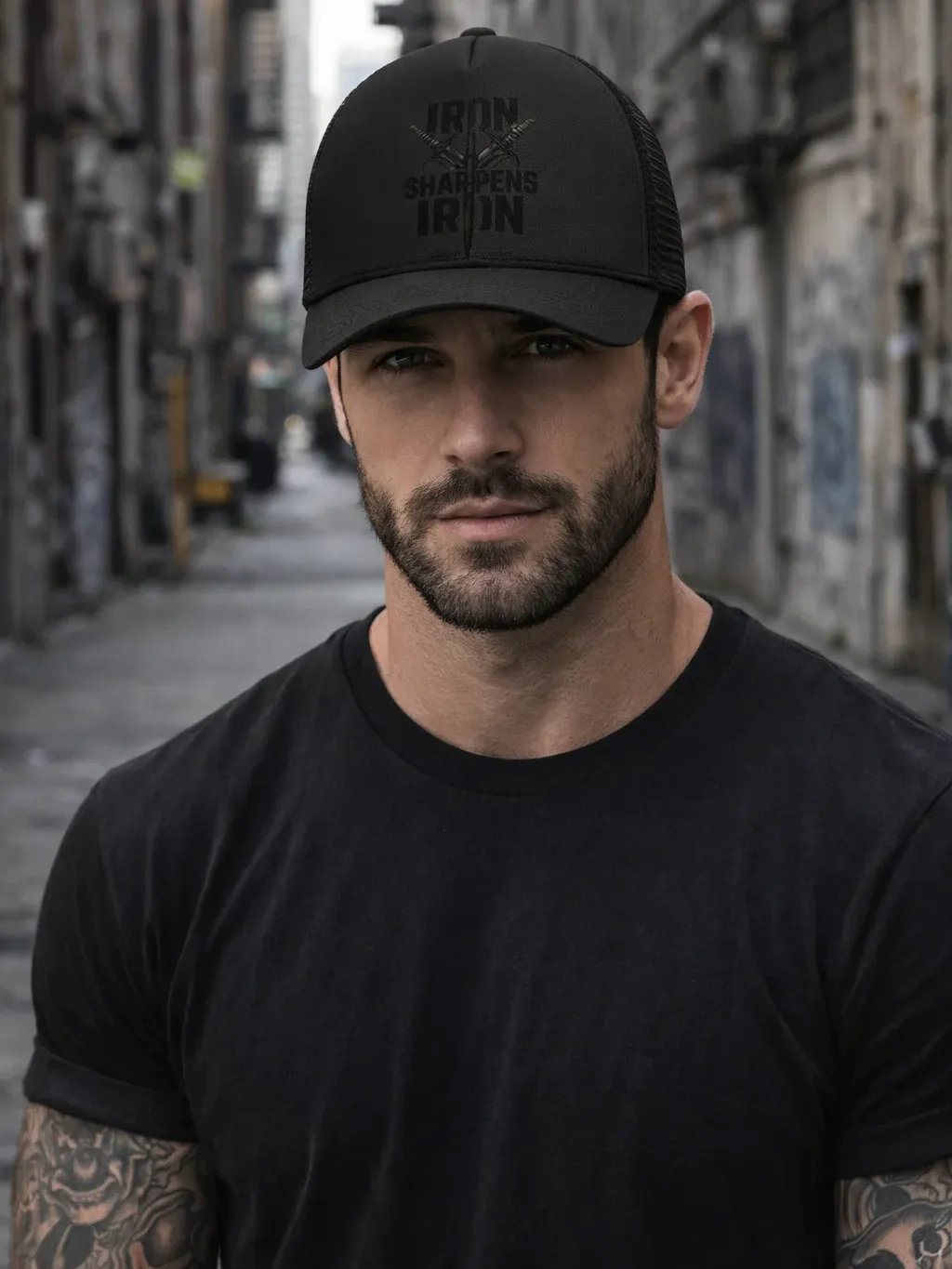Iron Sharpens Iron "Blade Trucker" Hat | Retro Christian Streetwear product image (4)