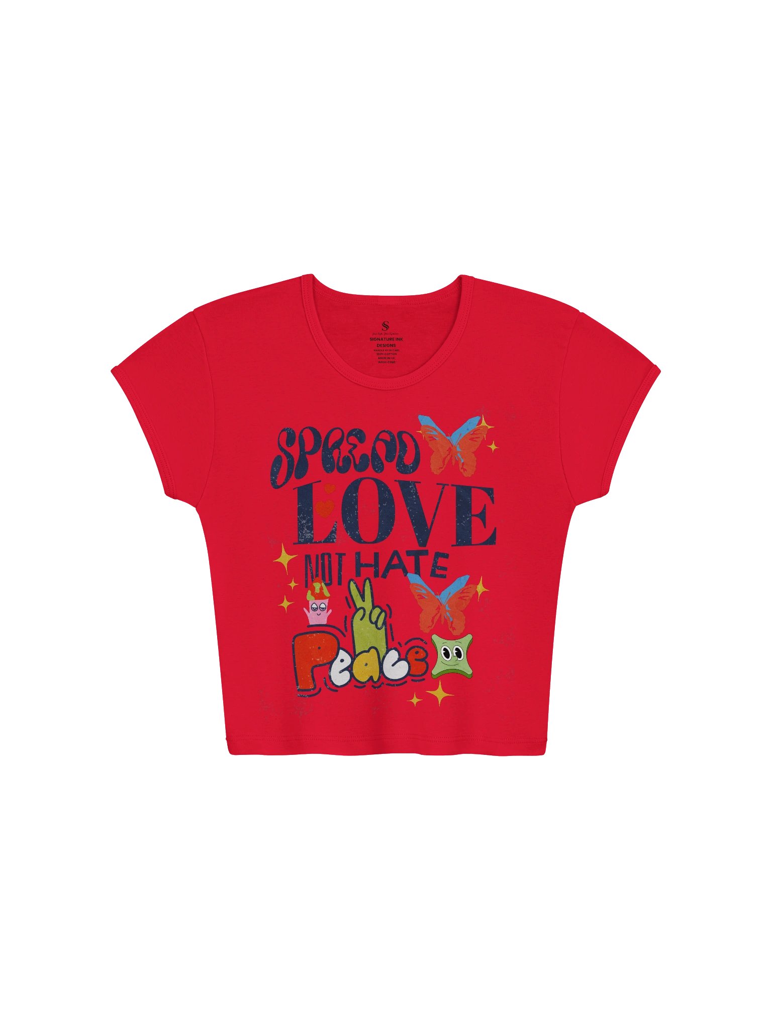 LA Apparel Women’s Ribbed Baby Tee Crop Top product image (2)