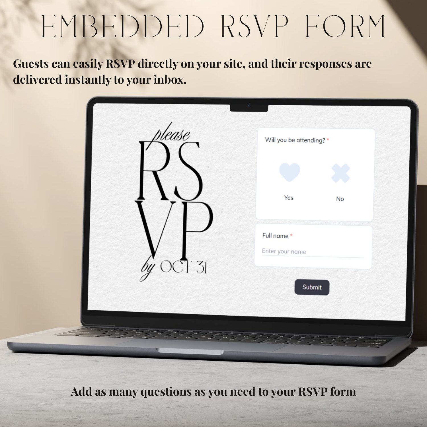 Old Money Wedding Website Template | Elegant Black Tie Digital Invite | Editable Canva Website | Wedding RSVP Online | Printable Invitation product image (5)