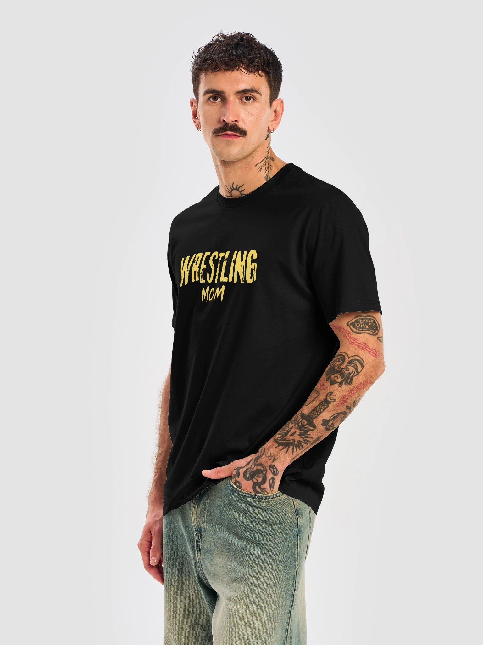 Wrestling Mom Yellow Graphic Tee product image (78)
