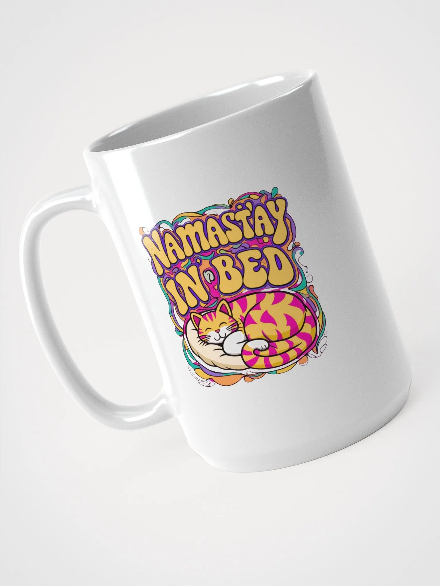 Namast'ay in Bed Cat Mug product image (1)