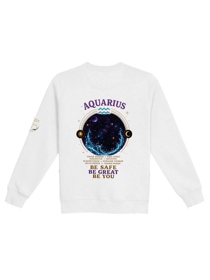 Aquarius “Visionary Spirit” Premium Zodiac Crewneck product image (2)