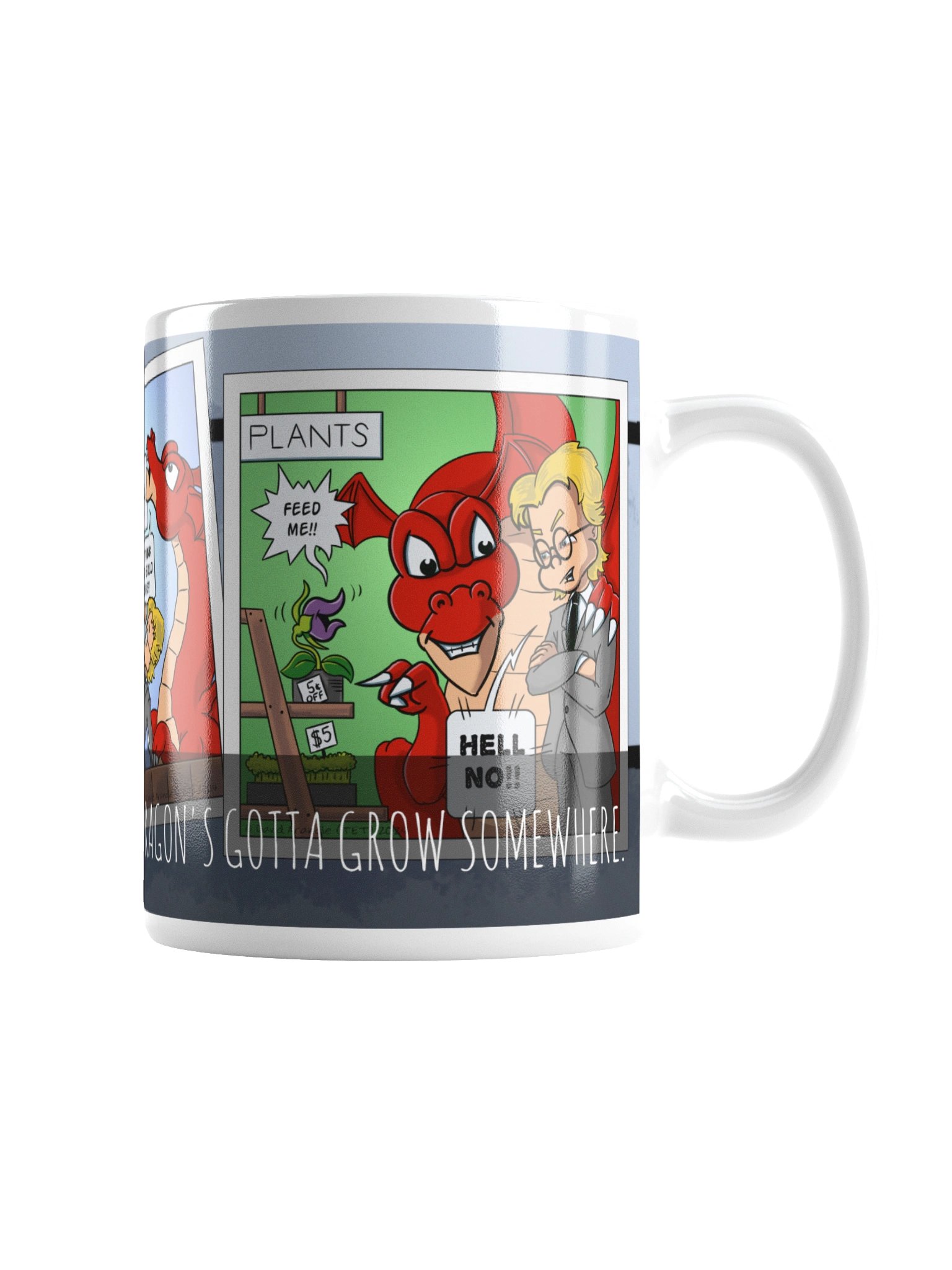 Resident Dragon Comic Grow Three-Panel Mug product image (4)