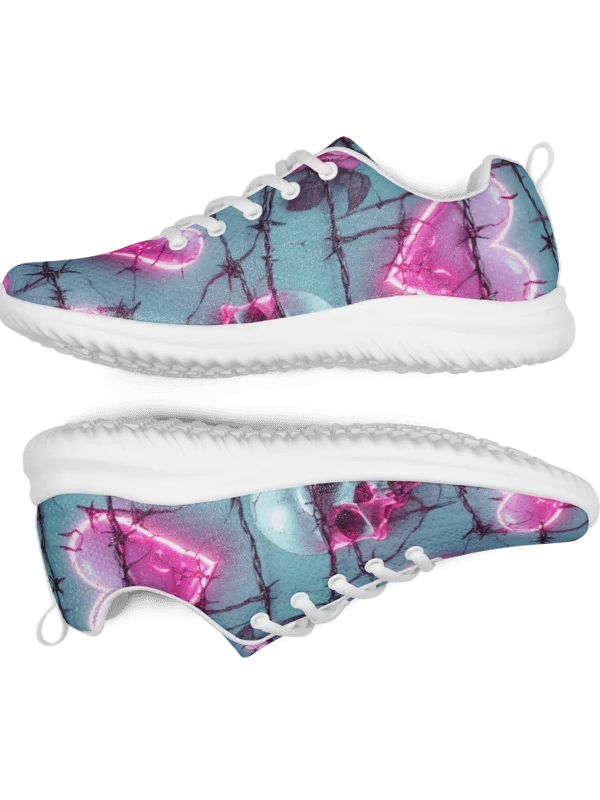Barbed Rose Neon Heart Athletic Shoes - Women's Ultralight Flyknit product image (3)