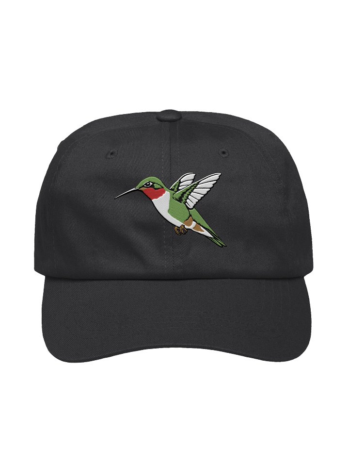 Ruby Throated Hummingbird Embroidered Dad Hat product image (3)